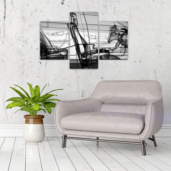 Tablou - 3D model mașina (90x60 cm)