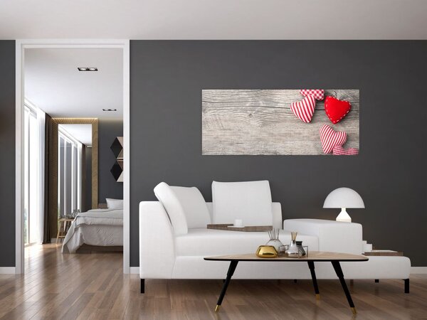 Tablou - Inimioare (120x50 cm)