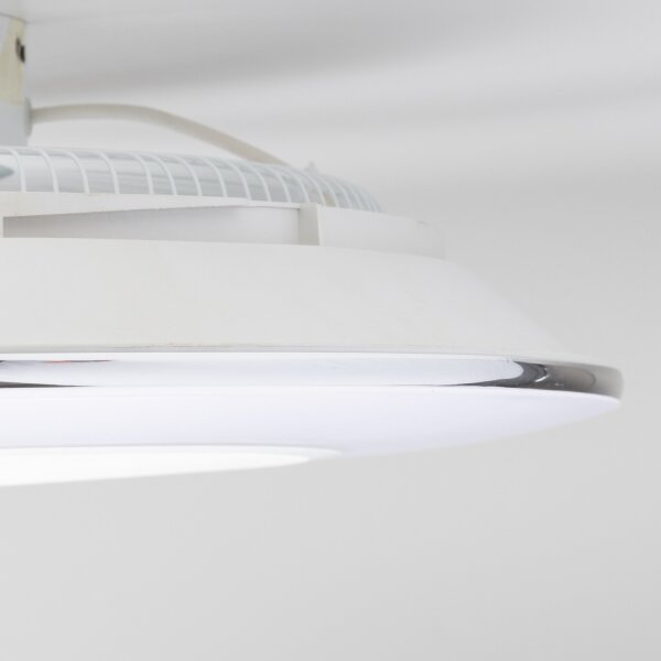 Plafonieră LED dimabilă cu ventilator Brilagi AURA LED/38W/230V alb + telecomandă