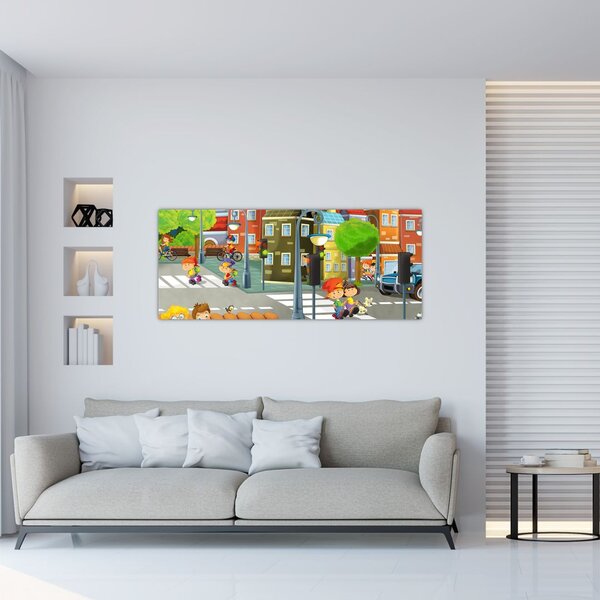 Tablou - Orășelul copiilor (120x50 cm)