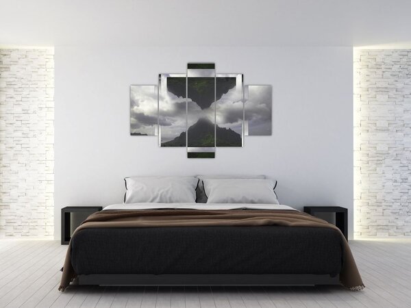 Tablou - Munții din Islanda, colaj geometric (150x105 cm)