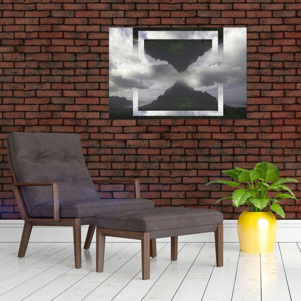 Tablou - Munții din Islanda, colaj geometric (90x60 cm)