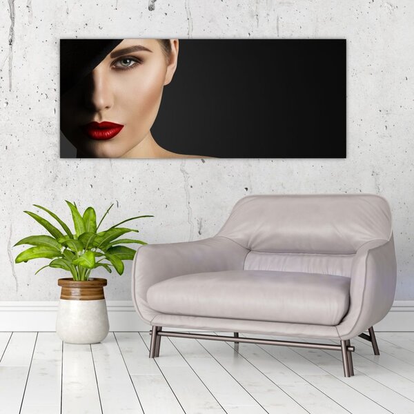 Tablou - Portretul femeii cu pălărie (120x50 cm)