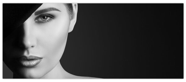 Tablou - Portretul femeii cu pălărie (120x50 cm)