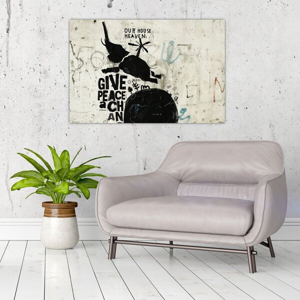 Tablou - Elefant deasupra solului (90x60 cm)
