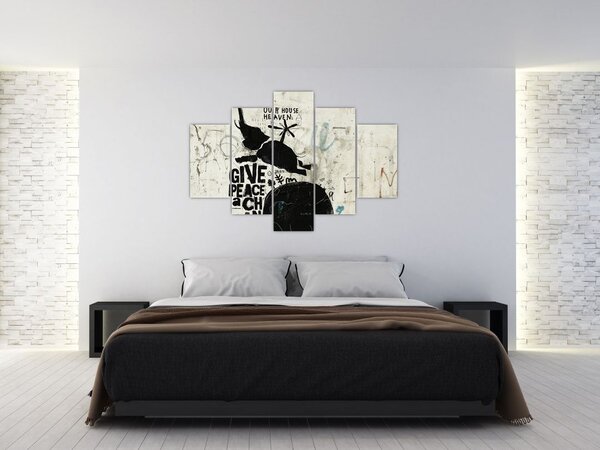Tablou - Elefant deasupra solului (150x105 cm)