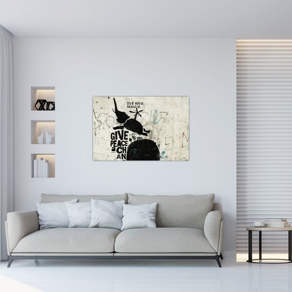 Tablou - Elefant deasupra solului (90x60 cm)