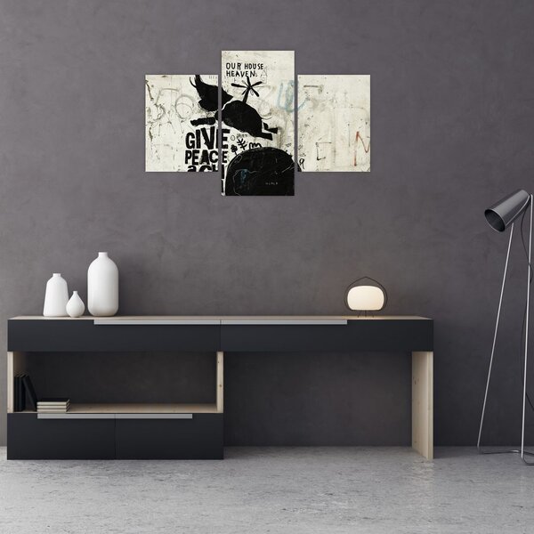 Tablou - Elefant deasupra solului (90x60 cm)