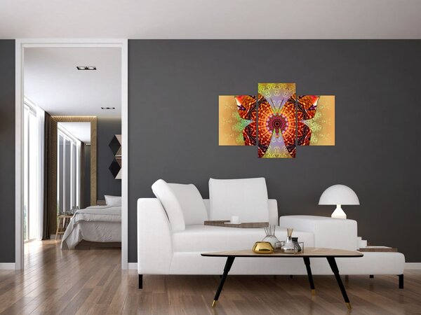 Tablou - Fluture etno (90x60 cm)