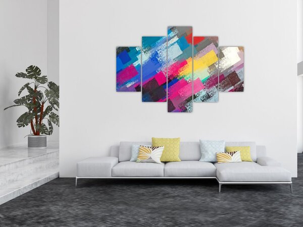 Tablou - Dungi colorate cu pensula (150x105 cm)