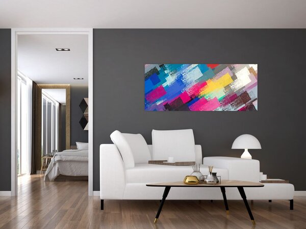 Tablou - Dungi colorate cu pensula (120x50 cm)