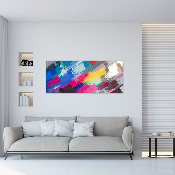 Tablou - Dungi colorate cu pensula (120x50 cm)