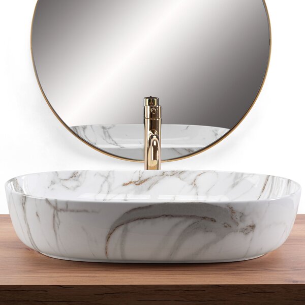 Lavoarul REA CLEO 61 Shiny Aiax din ceramică