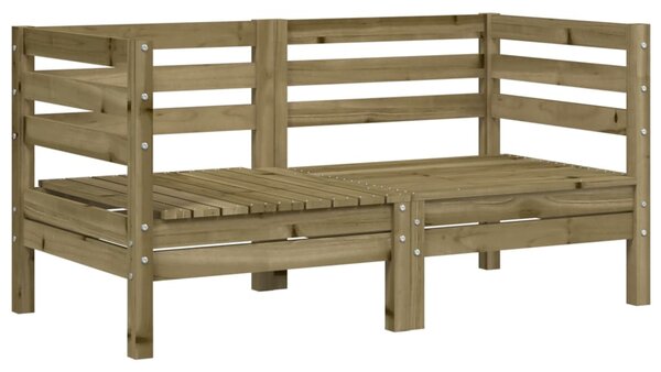 Canapele de colț de grădină, 2 buc., lemn de pin tratat