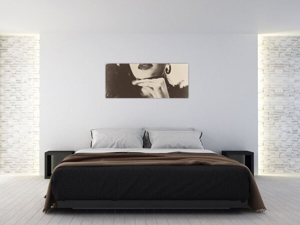 Tablou - Vintage, poza unei femei (120x50 cm)