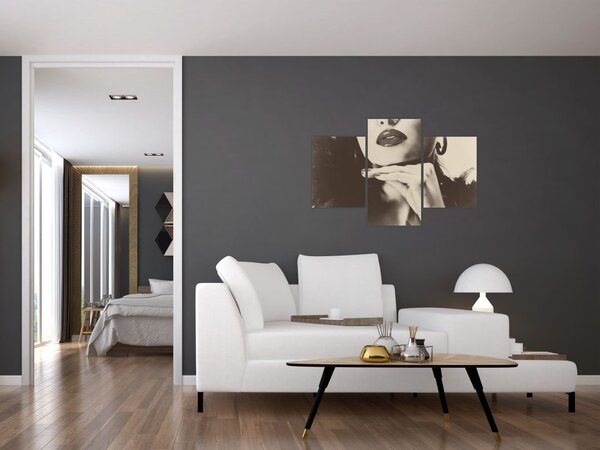 Tablou - Vintage, poza unei femei (90x60 cm)