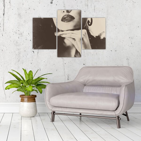 Tablou - Vintage, poza unei femei (90x60 cm)