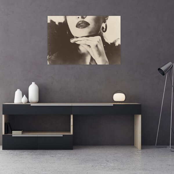 Tablou - Vintage, poza unei femei (90x60 cm)