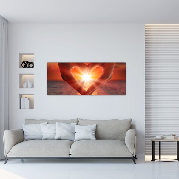 Tablou - Soare în inimă (120x50 cm)