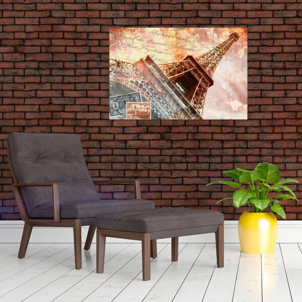Tablou - Turnul Eiffel în stil vintage (90x60 cm)