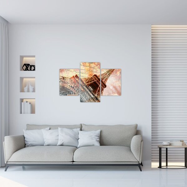 Tablou - Turnul Eiffel în stil vintage (90x60 cm)