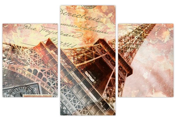 Tablou - Turnul Eiffel în stil vintage (90x60 cm)