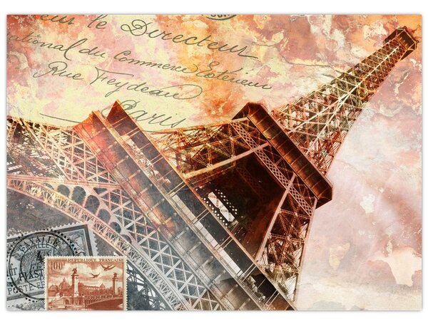 Tablou - Turnul Eiffel în stil vintage (70x50 cm)