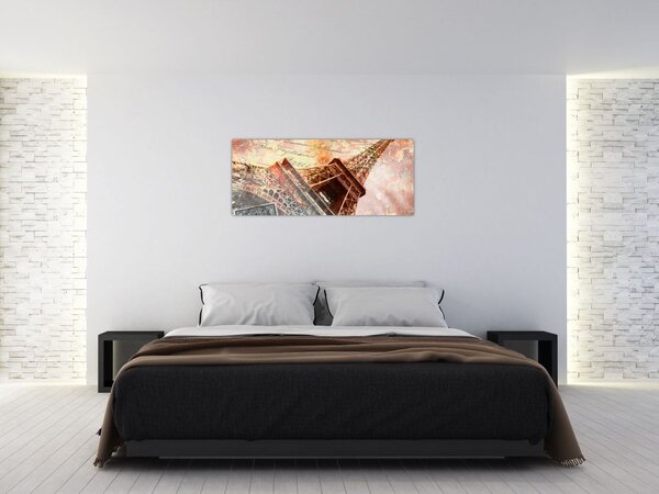 Tablou - Turnul Eiffel în stil vintage (120x50 cm)