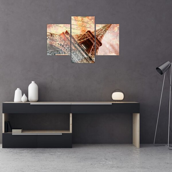 Tablou - Turnul Eiffel în stil vintage (90x60 cm)