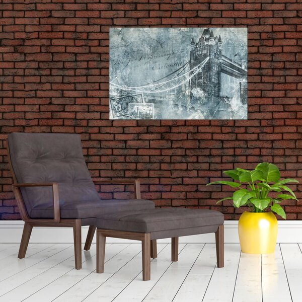 Tablou - Tower Bridge în tonuri reci (90x60 cm)