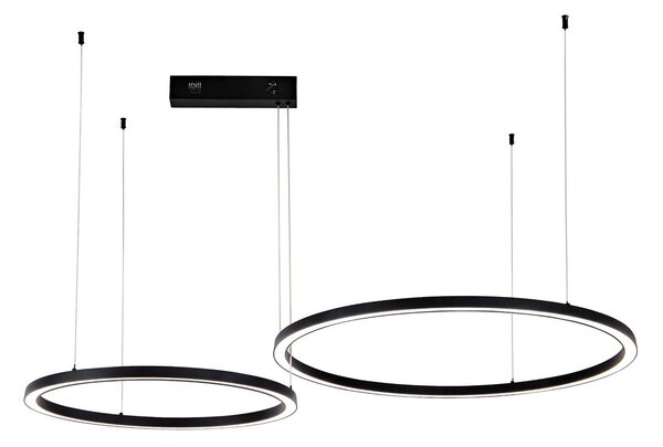 Lustră LED dimabilă Immax NEO 07216L FINO 93W/230V 60/80 cm negru Tuya + telecomandă