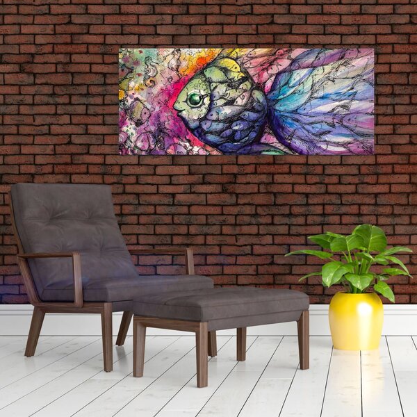Tablou - Peștișorul colorat (120x50 cm)