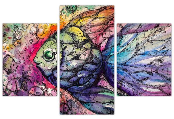 Tablou - Peștișorul colorat (90x60 cm)