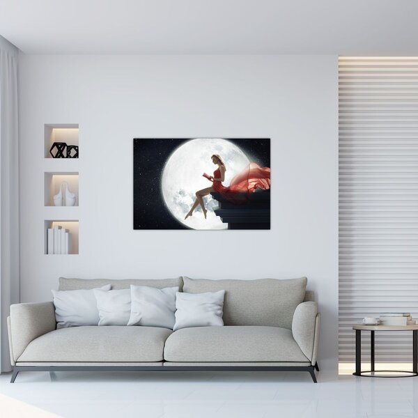 Tablou - Femeia sub clar de lună (90x60 cm)