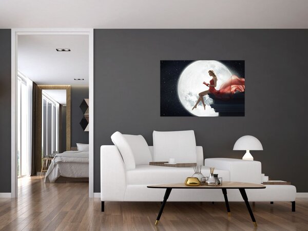 Tablou - Femeia sub clar de lună (90x60 cm)