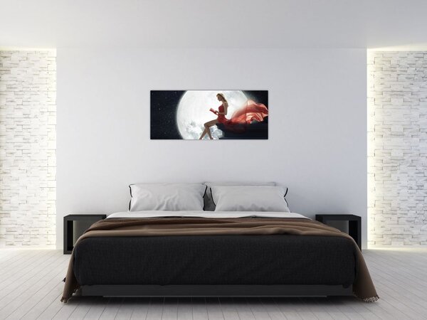 Tablou - Femeia sub clar de lună (120x50 cm)