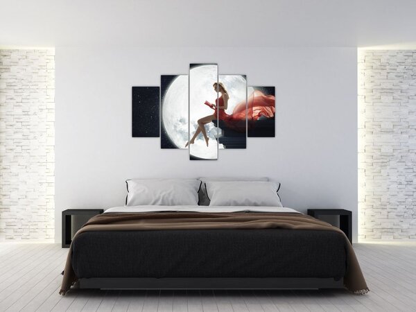 Tablou - Femeia sub clar de lună (150x105 cm)