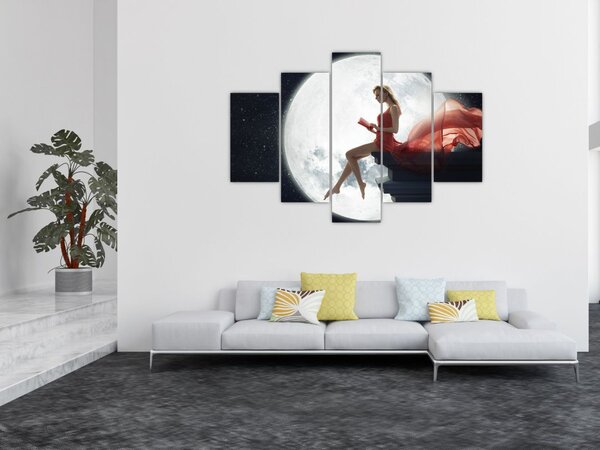 Tablou - Femeia sub clar de lună (150x105 cm)