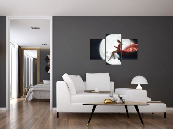 Tablou - Femeia sub clar de lună (90x60 cm)