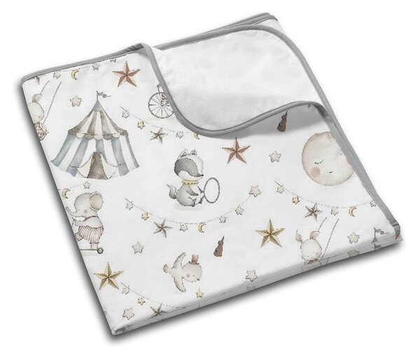 Set 2 aleze impermeabile refolosibile din bumbac 78x60 cm Kidizi Circus Moon