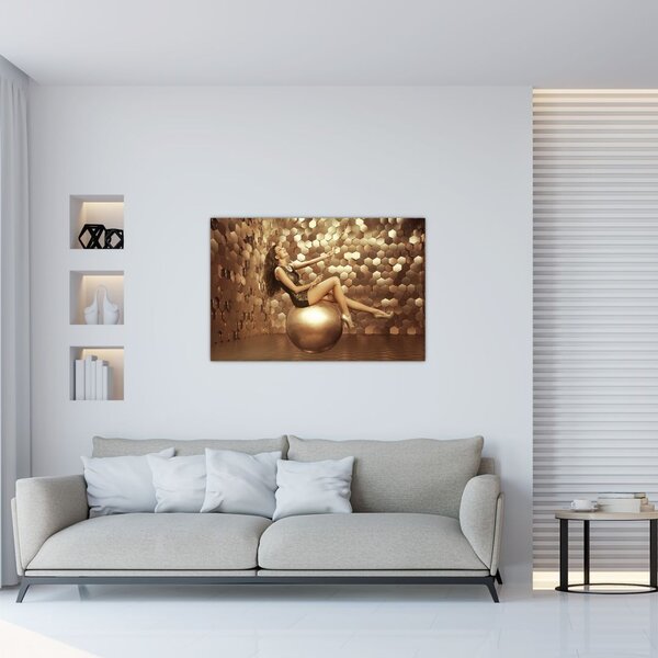 Tablou - Femeia în încăperea de aur (90x60 cm)