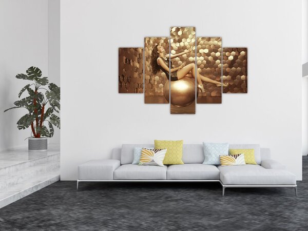 Tablou - Femeia în încăperea de aur (150x105 cm)