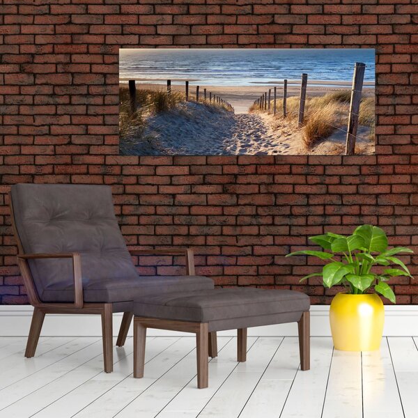Tablou - Drum spre plaja din Marea Nordului, Țările de Jos (120x50 cm)