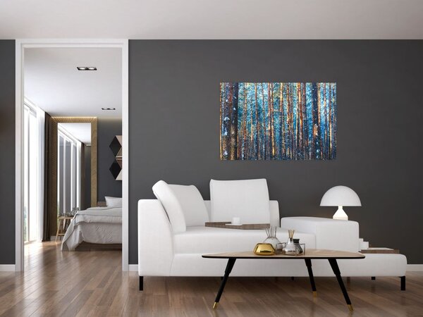 Tablou - Pădurea iarna (90x60 cm)