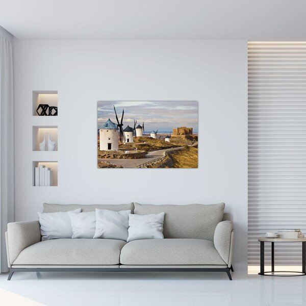 Tablou - Morile de vânt din Consuegra, Spania (90x60 cm)