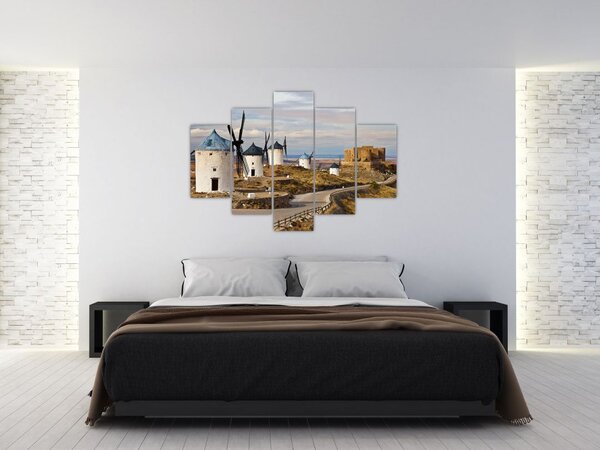 Tablou - Morile de vânt din Consuegra, Spania (150x105 cm)