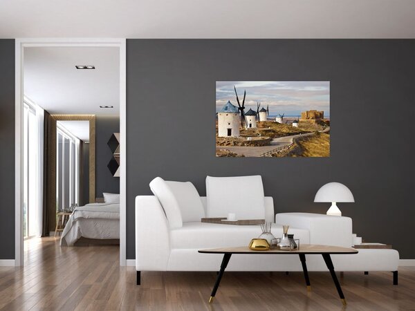 Tablou - Morile de vânt din Consuegra, Spania (90x60 cm)