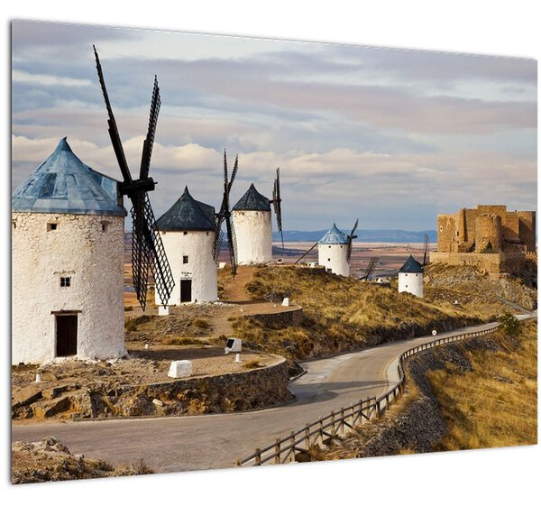 Tablou - Morile de vânt din Consuegra, Spania (70x50 cm)