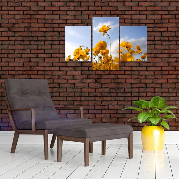 Tablou - Câmp cu flori galben deschis (90x60 cm)