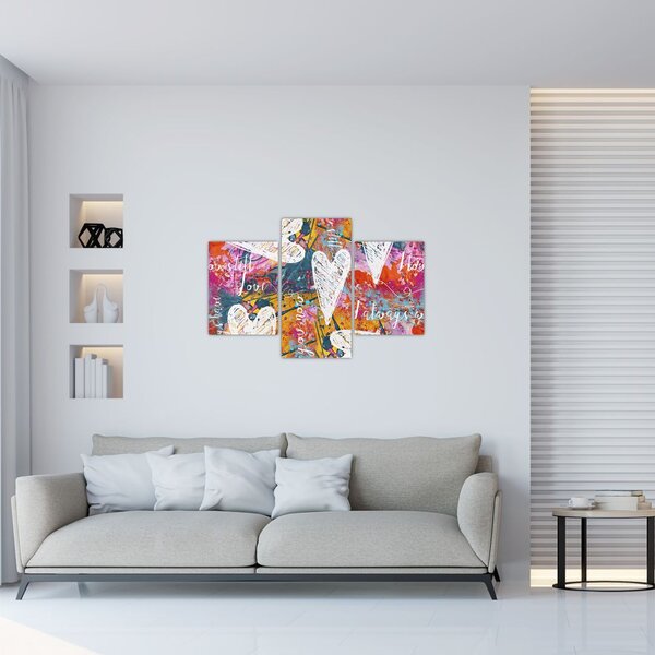 Tablou - Inima pe un fundal abstract (90x60 cm)